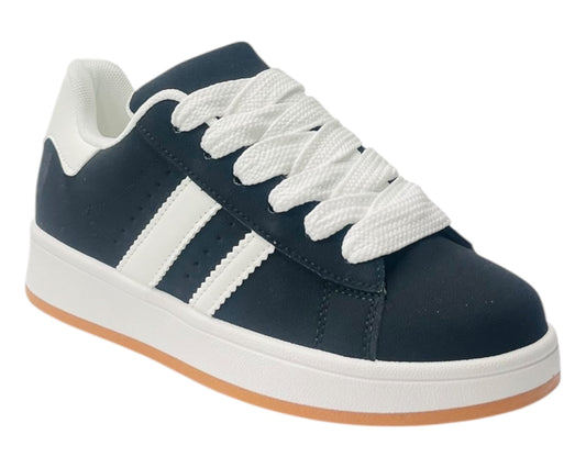 Smooth Faux Leather Sport Trainer streetwear sneaker
